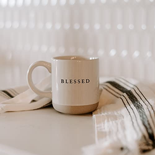Sweet Water Decor Stoneware Coffee Mugs | Novelty Coffee Mugs | Microwave & Dishwasher Safe | 14oz Coffee Cup | Religious Gift (Blessed)