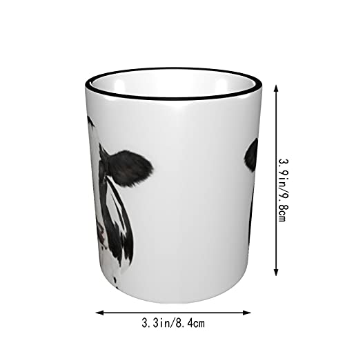 Black Spot Cow Ceramic Cooffee Mug with Handle Tea Mugs for Office Home Cocoa Cappuccino Gift for Women Men Cup 11 oz