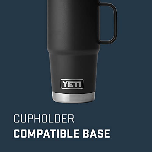 YETI Rambler 20 oz Travel Mug, Stainless Steel, Vacuum Insulated with Stronghold Lid, Black
