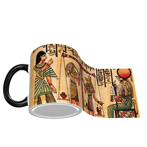 Ceramic Coffee Mug Antique Egyptian Retro Hieroglyph Novelty Tea Cup