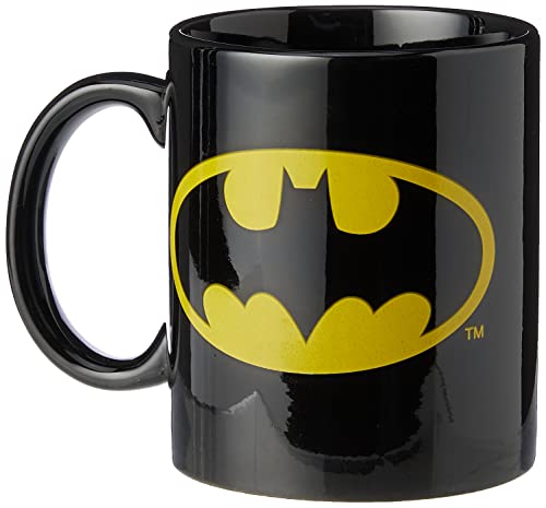 DC Comics 273965X Batman Boxed Mug Batman Logo, Black