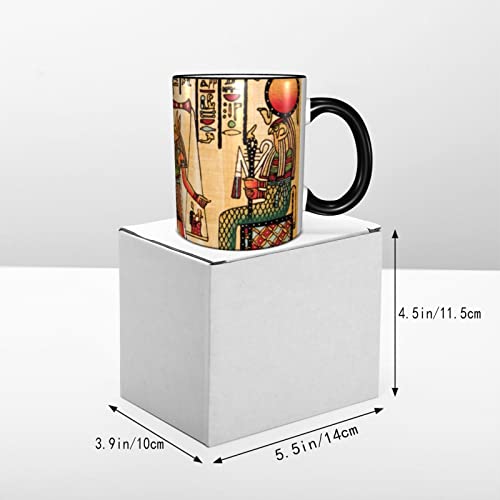 Ceramic Coffee Mug Antique Egyptian Retro Hieroglyph Novelty Tea Cup
