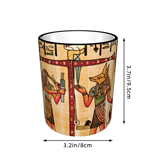 Ceramic Coffee Mug Antique Egyptian Retro Hieroglyph Novelty Tea Cup