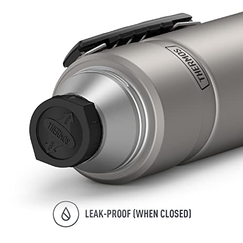 THERMOS Stainless King Vacuum-Insulated Beverage Bottle, 40 Ounce, Matte Steel