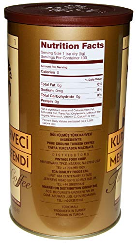 Kurukahveci Mehmet Efendi Turkish Coffee 17.6 Ounce Can (Pack of 2)
