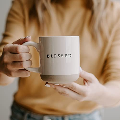 Sweet Water Decor Stoneware Coffee Mugs | Novelty Coffee Mugs | Microwave & Dishwasher Safe | 14oz Coffee Cup | Religious Gift (Blessed)