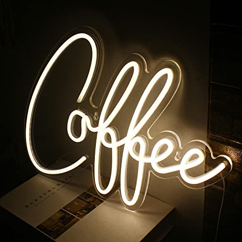 Ineonlife Coffee Neon Sign Restaurant Neon Light Sign Art Wall Sign for Beer Bar Club Bedroom Windows Glass Hotel Pub Cafe Wedding Birthday Party Gifts