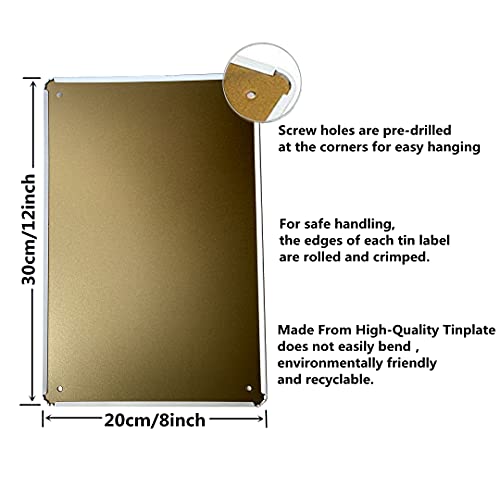 Retro Cat Coffee Metal Sign Vintage Kitchen Signs Wall Decor Because Murder Is Wrong Funny Tin Signs Bar Decorations Art Poster 8x12 Inch