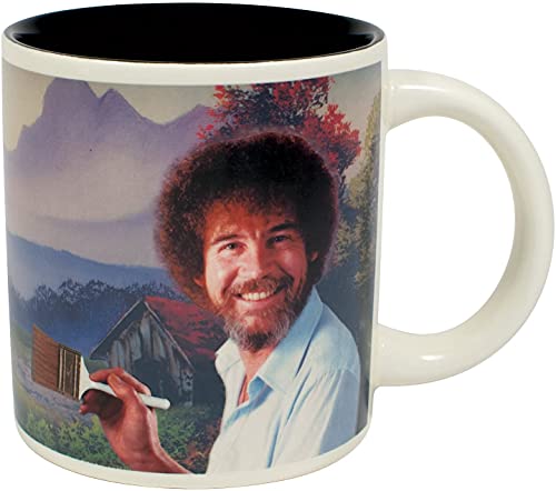 The Unemployed Philosophers Guild Bob Ross Self-Painting Mug - in A Fun Gift Box