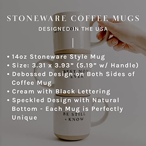 Sweet Water Decor Stoneware Coffee Mugs | Novelty Coffee Mugs | Microwave & Dishwasher Safe | 14oz Coffee Cup | Religious Gift (Blessed)