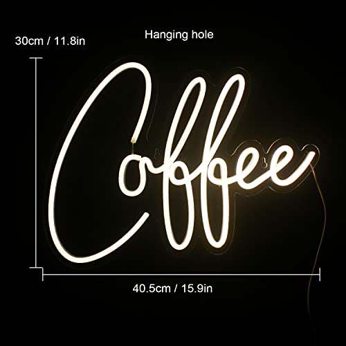 Ineonlife Coffee Neon Sign Restaurant Neon Light Sign Art Wall Sign for Beer Bar Club Bedroom Windows Glass Hotel Pub Cafe Wedding Birthday Party Gifts