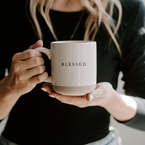 Sweet Water Decor Stoneware Coffee Mugs | Novelty Coffee Mugs | Microwave & Dishwasher Safe | 14oz Coffee Cup | Religious Gift (Blessed)