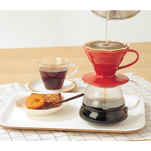 Hario V60 Ceramic Coffee Dripper Pour Over Cone Coffee Maker Size 02, White