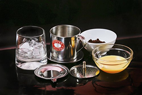 Vietnamese Coffee Filter Press. Screw Down Insert. Dripper Mechanism. Made in Vietnam. Sizes S-XL in 1 or 2 Pack (1, Medium (8 oz))