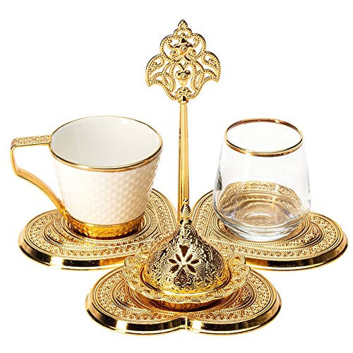 BTaT- Small Glass Tea Set, 2 Fancy Cups, Tea Pot Glass