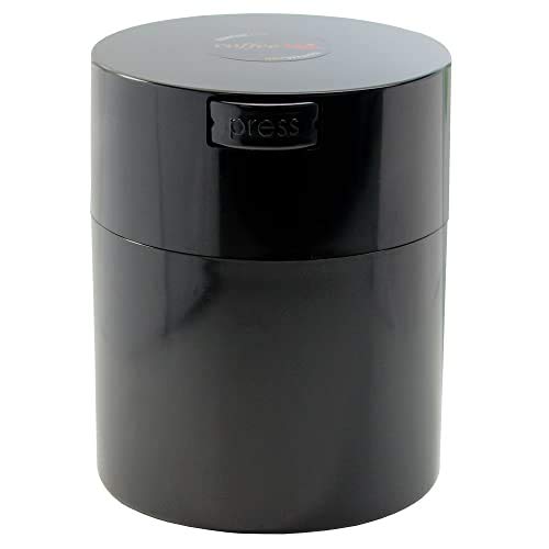 Coffeevac The Ultimate Vacuum Sealed Coffee airtight Container, 1/2-Pound, Black