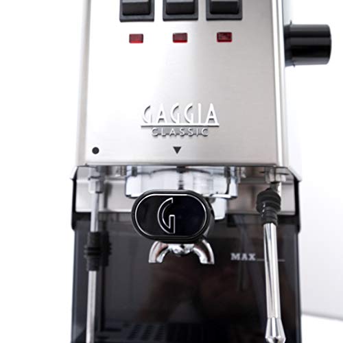 Gaggia RI9380/46 Classic Pro Espresso Machine, Solid, Brushed Stainless Steel