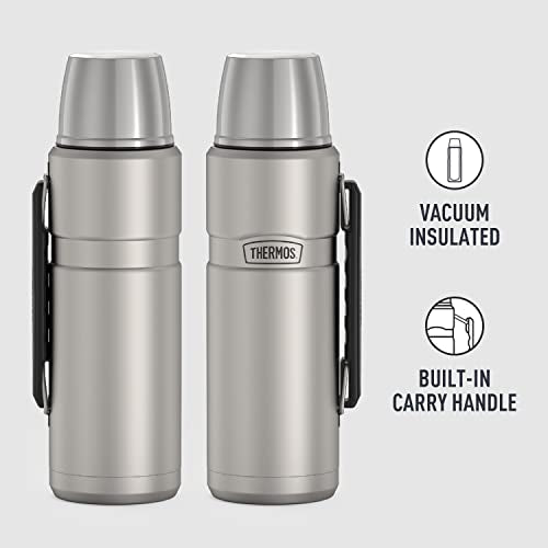 THERMOS Stainless King Vacuum-Insulated Beverage Bottle, 40 Ounce, Matte Steel