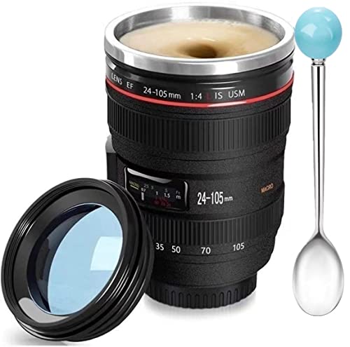 Chasing Y Camera Lens Coffee Mug,Camera Lens Mug,Fun Photo Coffee Mugs Stainless Steel Lens Mug Thermos Great Gifts for Photographers,Home Supplies,Friends,School Rewards