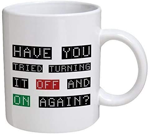 It Department Have You Tried To Turn It Off and On Again For Dad On Fathers Day Mugs For Dads 11 Ounces Funny White Coffee Mug Dad From Daughter For Uncle Brother Boss