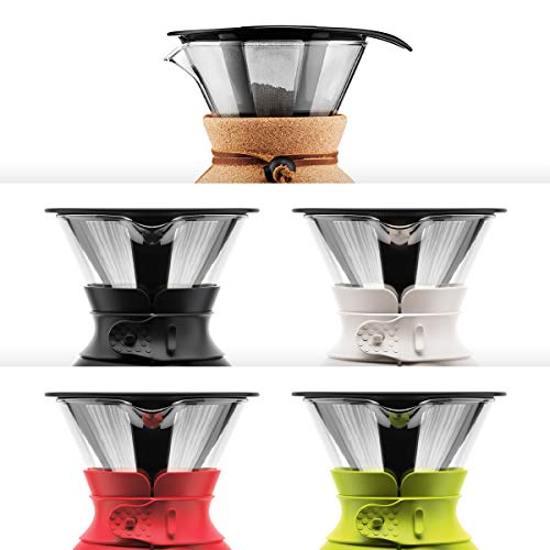 Bodum pour over coffee maker with permanent outlet filter