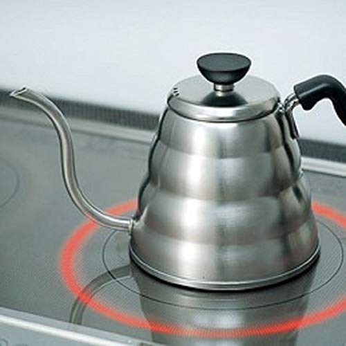 Hario V60 "Buono" Drip Kettle Stovetop Gooseneck Coffee Kettle 1.2L, Stainless Steel, Silver