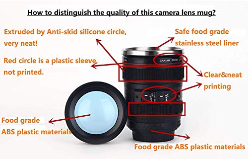 Chasing Y Camera Lens Coffee Mug,Camera Lens Mug,Fun Photo Coffee Mugs Stainless Steel Lens Mug Thermos Great Gifts for Photographers,Home Supplies,Friends,School Rewards