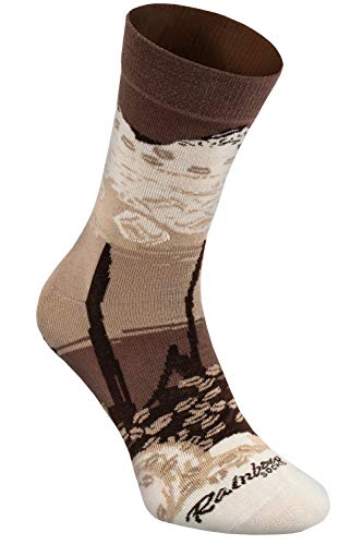 Rainbow Socks - Men Women Funny Iced Coffee Can Socks - 1 Pair - Size US 9.5-13 EU 41-46