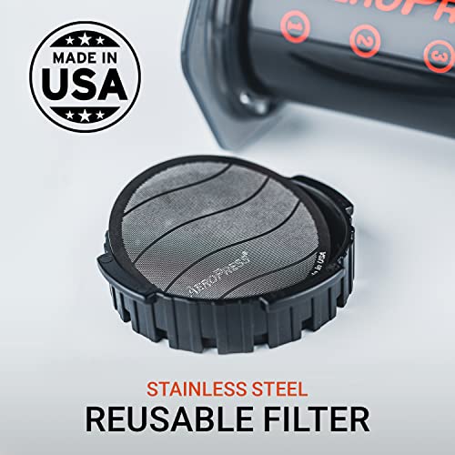 AeroPress Stainless Steel Reusable Filter - Metal Coffee Filter for AeroPress Original & AeroPress Go Coffee Makers, 1 Pack, 1 Filter