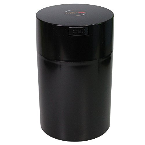 Coffeevac 1 lb - The Ultimate Vacuum Sealed Coffee Container, Black Cap & Body , 1.85-Liter/1.6-Quart , CFV2-SBK