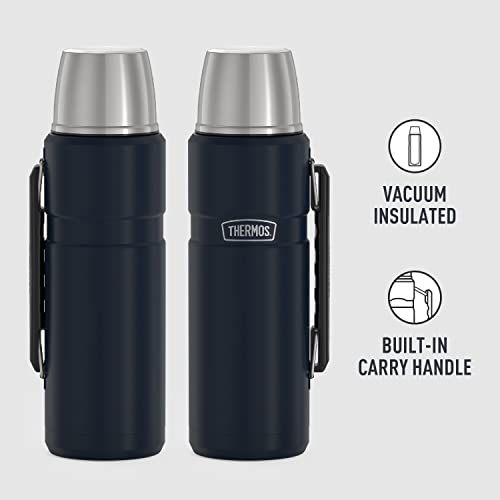THERMOS Stainless King Vacuum-Insulated Beverage Bottle, 40 Ounce, Midnight Blue