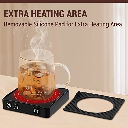 HOMM Coffee Mug Warmer, Electric Coffee Warmer for Desk with Auto Shut Off,  3 Temperature Setting, Smart Cup Warmer for Heating Coffee, Beverage, Milk,  Tea and Hot Chocolate (No Cup)