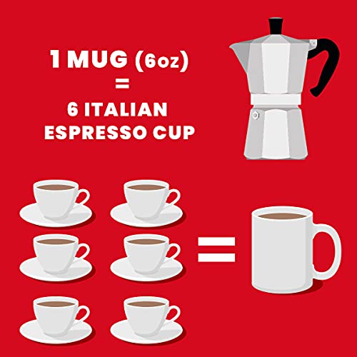 Bialetti Moka Express 6 Cup Espresso Coffee Pot Maker Silver Stove