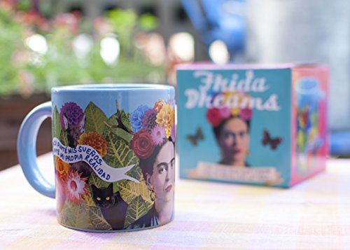 Frida Kahlo Art Coffee Mug - Famous Quotes in English and Spanish