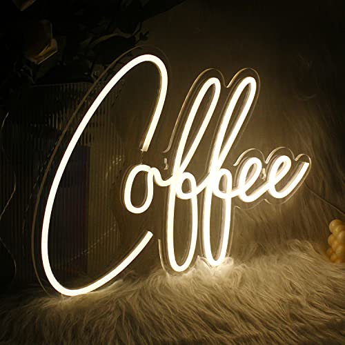 Ineonlife Coffee Neon Sign Restaurant Neon Light Sign Art Wall Sign for Beer Bar Club Bedroom Windows Glass Hotel Pub Cafe Wedding Birthday Party Gifts