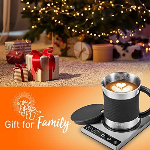 Coffee Warmer for Desk Mug Warmer: Coffee Cup Warmer Desk 2/4/8 Hours Auto  Shut Off with 5 Control High Temperature Settings - Coffee Warmer Stainless