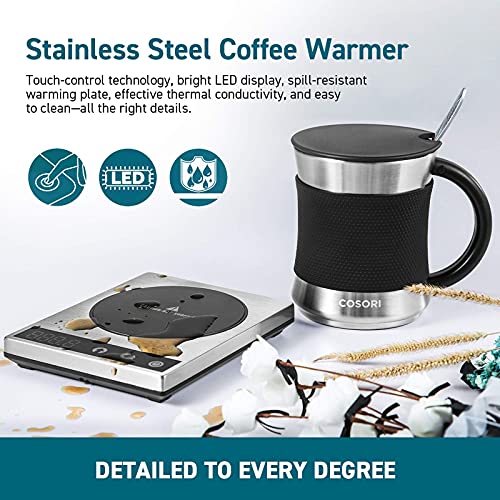 COSORI Coffee Mug Warmer & Mug Set, Beverage Cup Warmer for Desk Home Office  Use