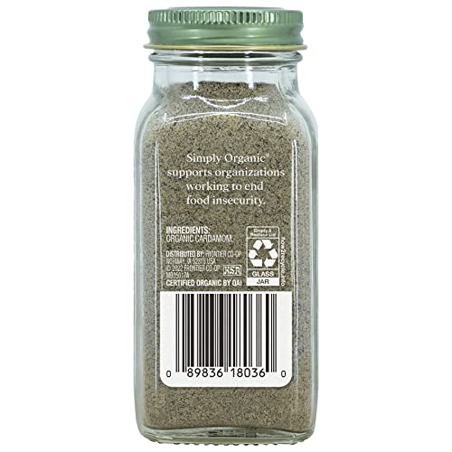 Simply Organic Cardamom, Certified Organic, Non-GMO | 2.82 oz | Elettaria cardamomum (L.) Maton